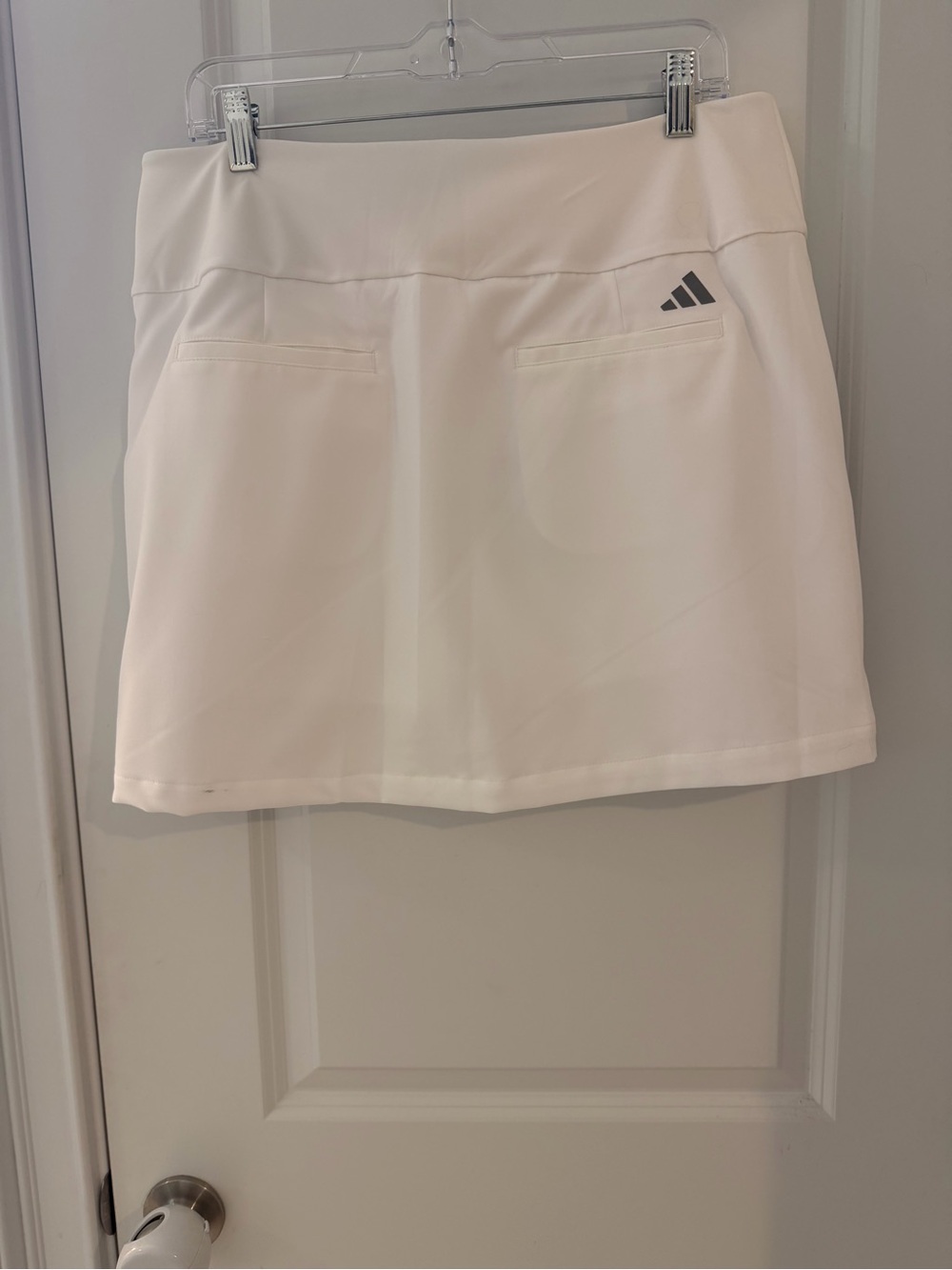 adidas White Tennis Skort with Subtle Logo